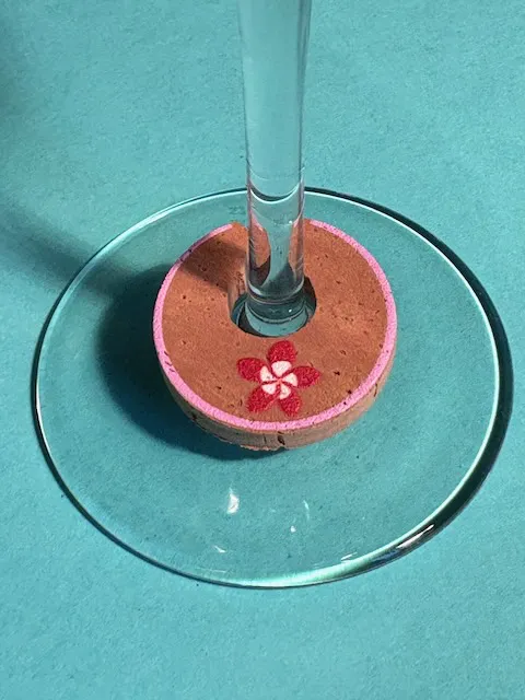 Marque Verre Fleur Rouge